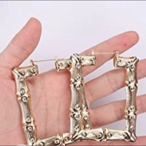 Rectangle Shaped Bamboo Hoops - Picture 1 of 1